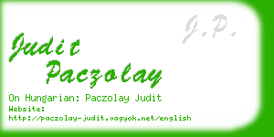 judit paczolay business card